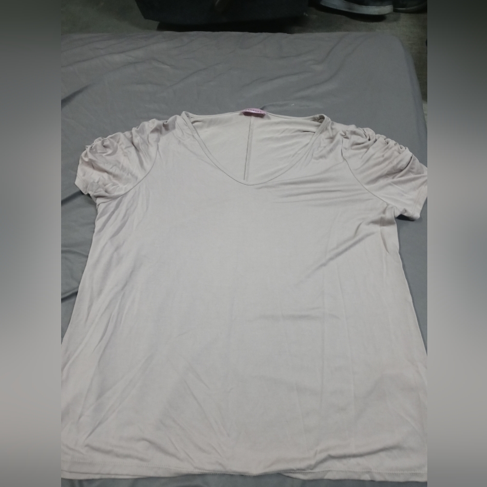Ragdoll Top/Beige w Ribbing/Size 1XLg